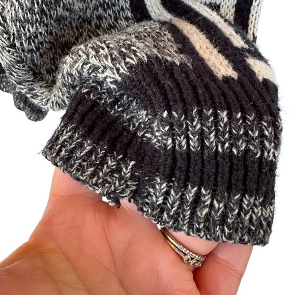 VTG Knit Wool Pullover Sweater Mens M Grandpa Tribal Cosby Grunge Chunky 80s - Picture 7 of 8